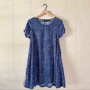 Nina Leonard Polka Dot Swing Dress